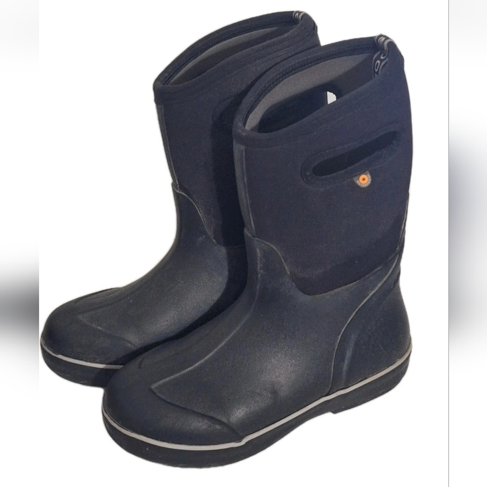 Bogs Bloom Solid Black Kids Insulated Waterproof Boots Size 5.5 No Tags **READ**